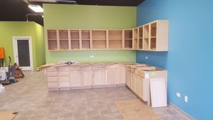 Before, During & After Painting Commercial Cabinets in Plainfield, IL (1)