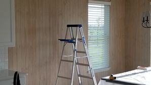 Painting Shiplap Panels White in Naperville, IL Kitchen Nook (1)